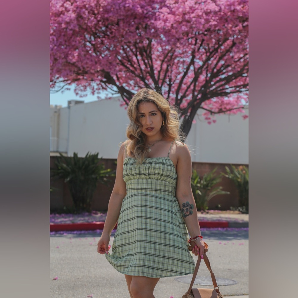 Plaid Green Dress